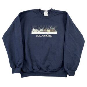Colonial Williamsburg Sweatshirt Womens Medium Holiday Christmas Winter
